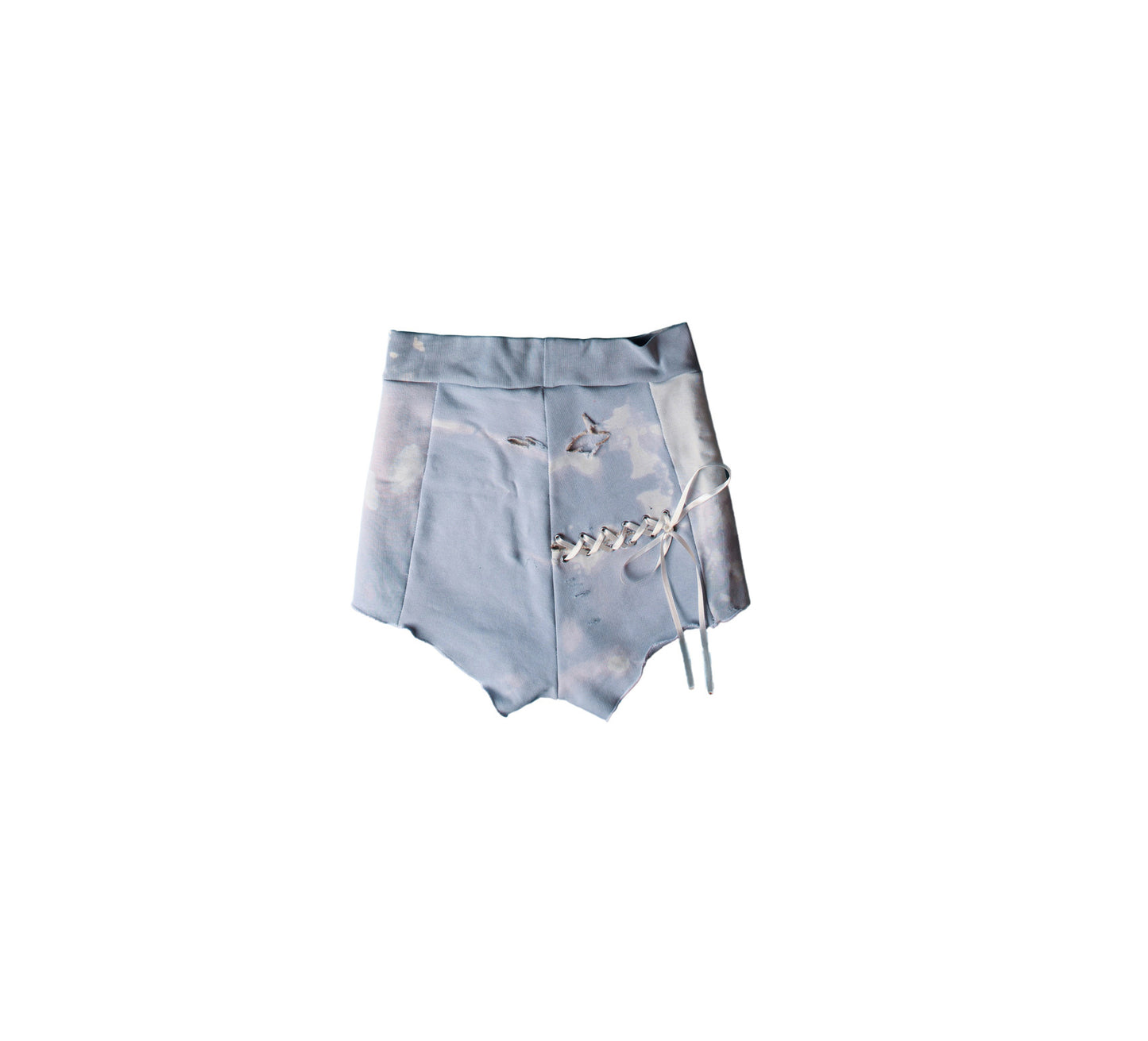 Light Blue shorts with silver Studs & Tie Details.