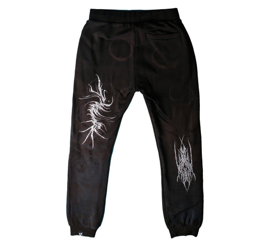 BLACK DARK BLEACH SWEATPANTS