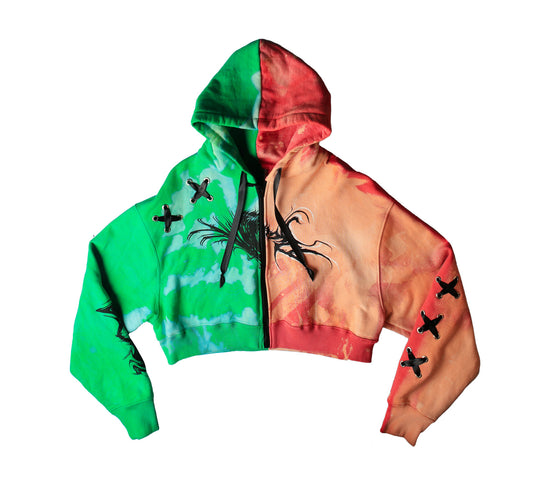 Mi Parti - Crossed Ribbon Crop Jacket