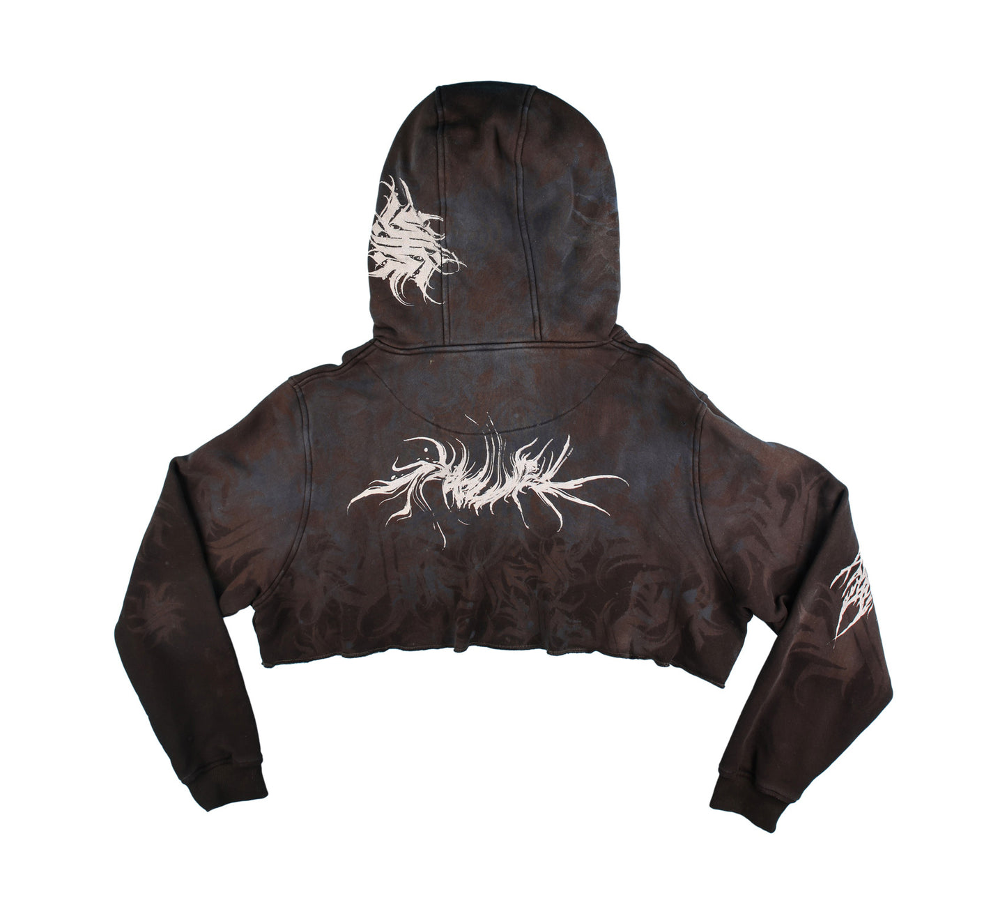DARK BLEACHED SPIKED HOODIE