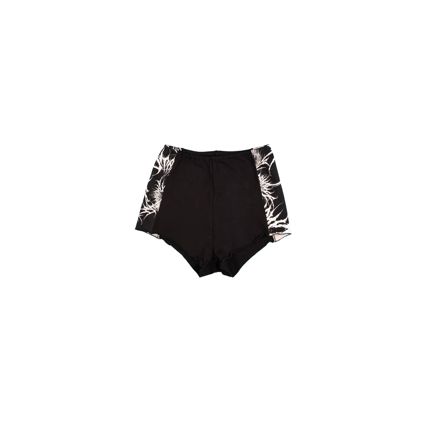 Black Shorts YH printed fabric