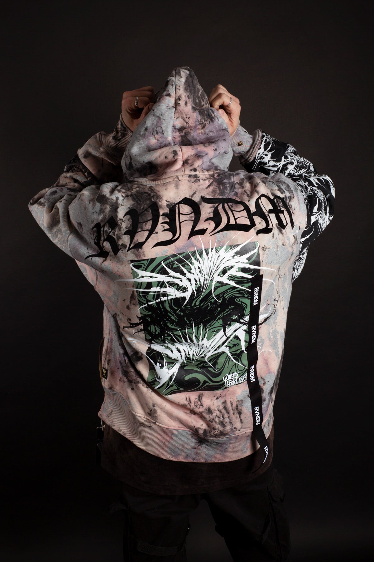 RVNDM & YNGHRTD 'Liquid Palm' HOODIE
