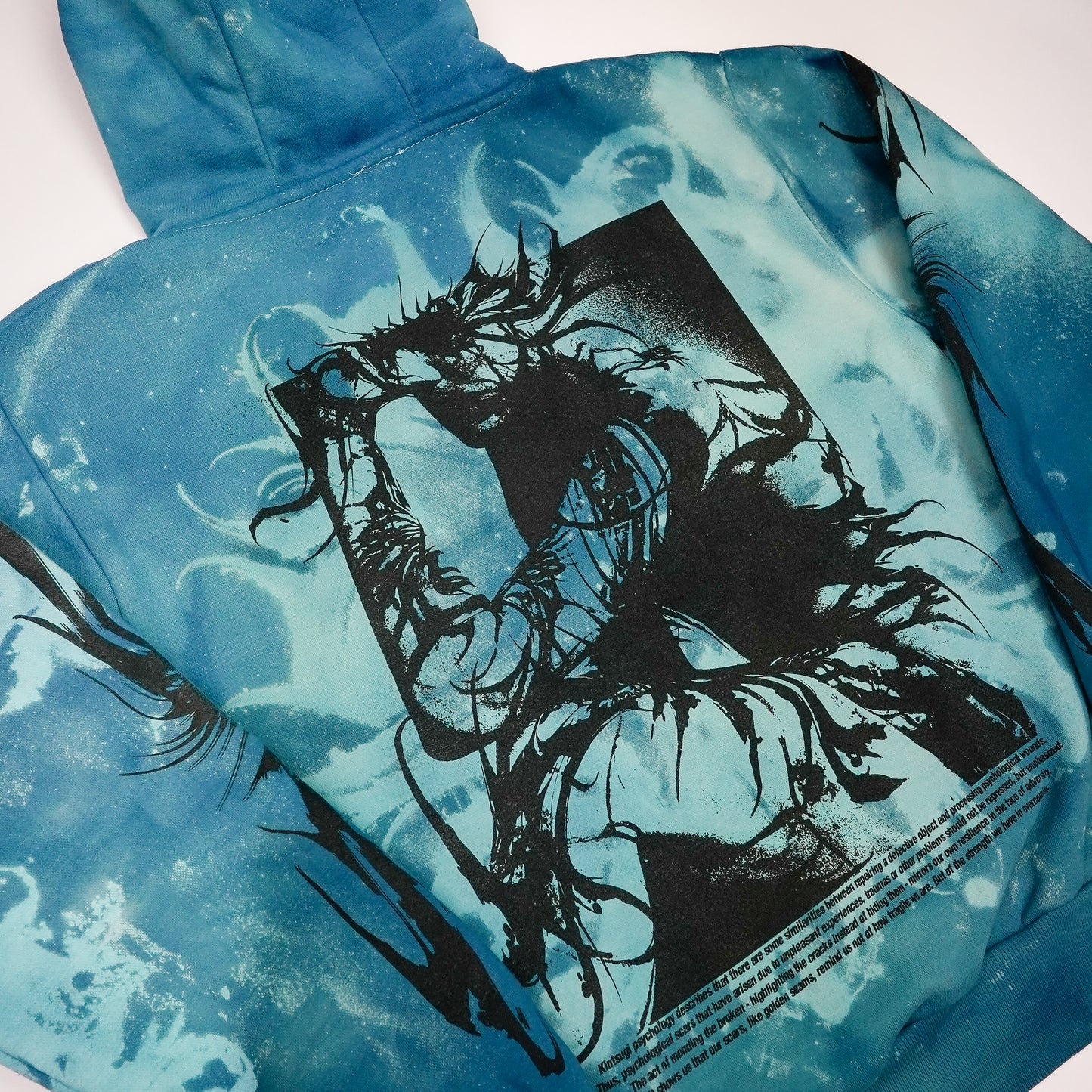 Kintsugi - Blue Edition Hoodie by @kirsten.tattoo