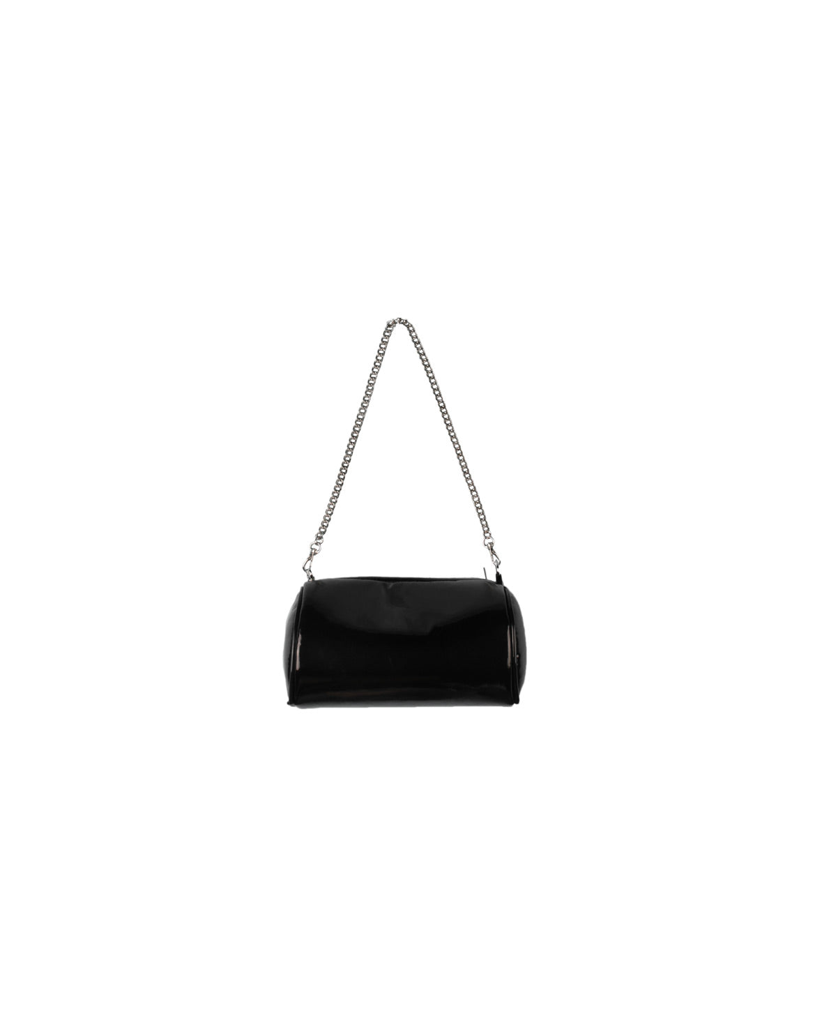 Shiny Black Mini Duffel Bag