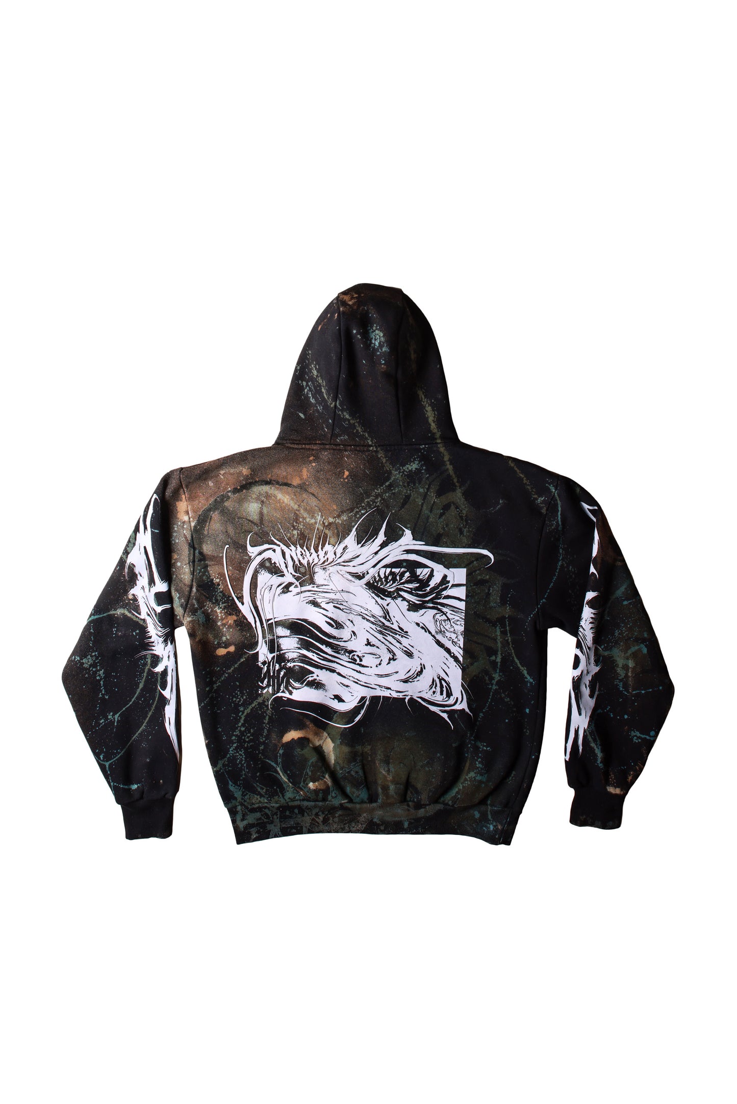 Custom Bleached YUMA Hoodie by @kirsten.tattoo