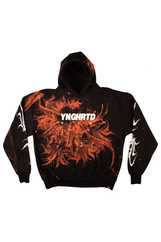 Custom Bleached YUMA Hoodie by @kirsten.tattoo