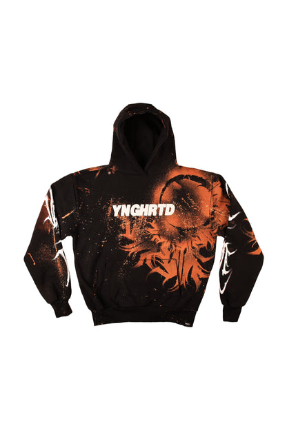 Custom Bleached YUMA Hoodie by @kirsten.tattoo
