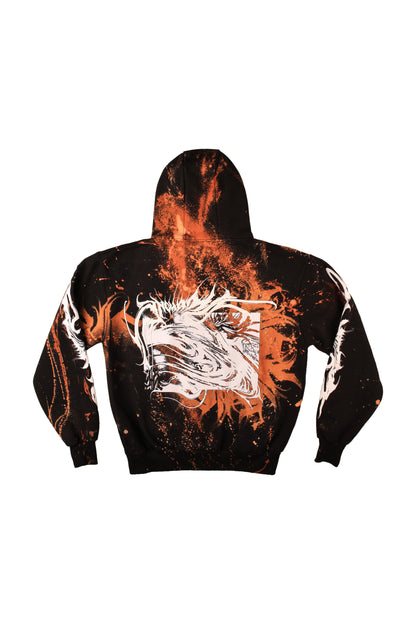 Custom Bleached YUMA Hoodie by @kirsten.tattoo