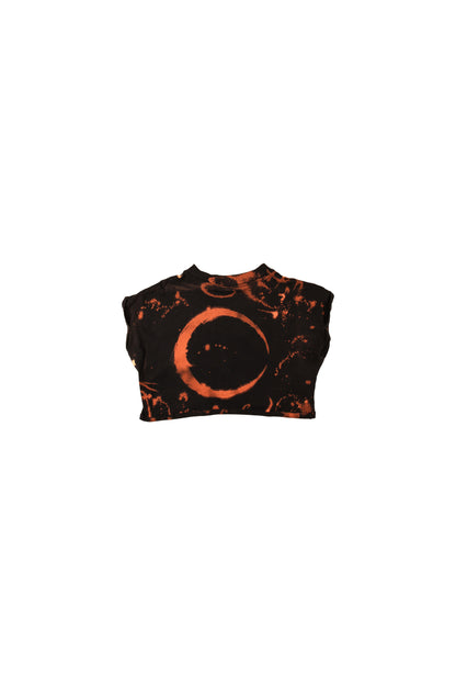BLEACHED PENTAGRAM CROP SHIRT