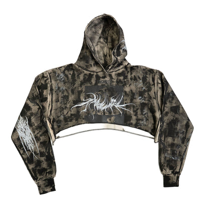 CROPPED REWORKED KINTSUGI HOODIE