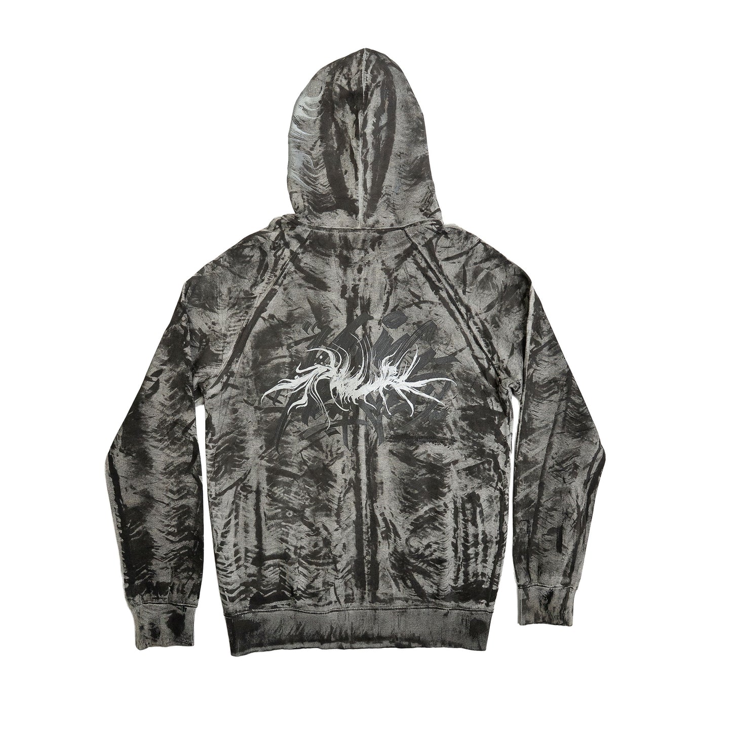 GREY REWORKED ZIP HOODIE