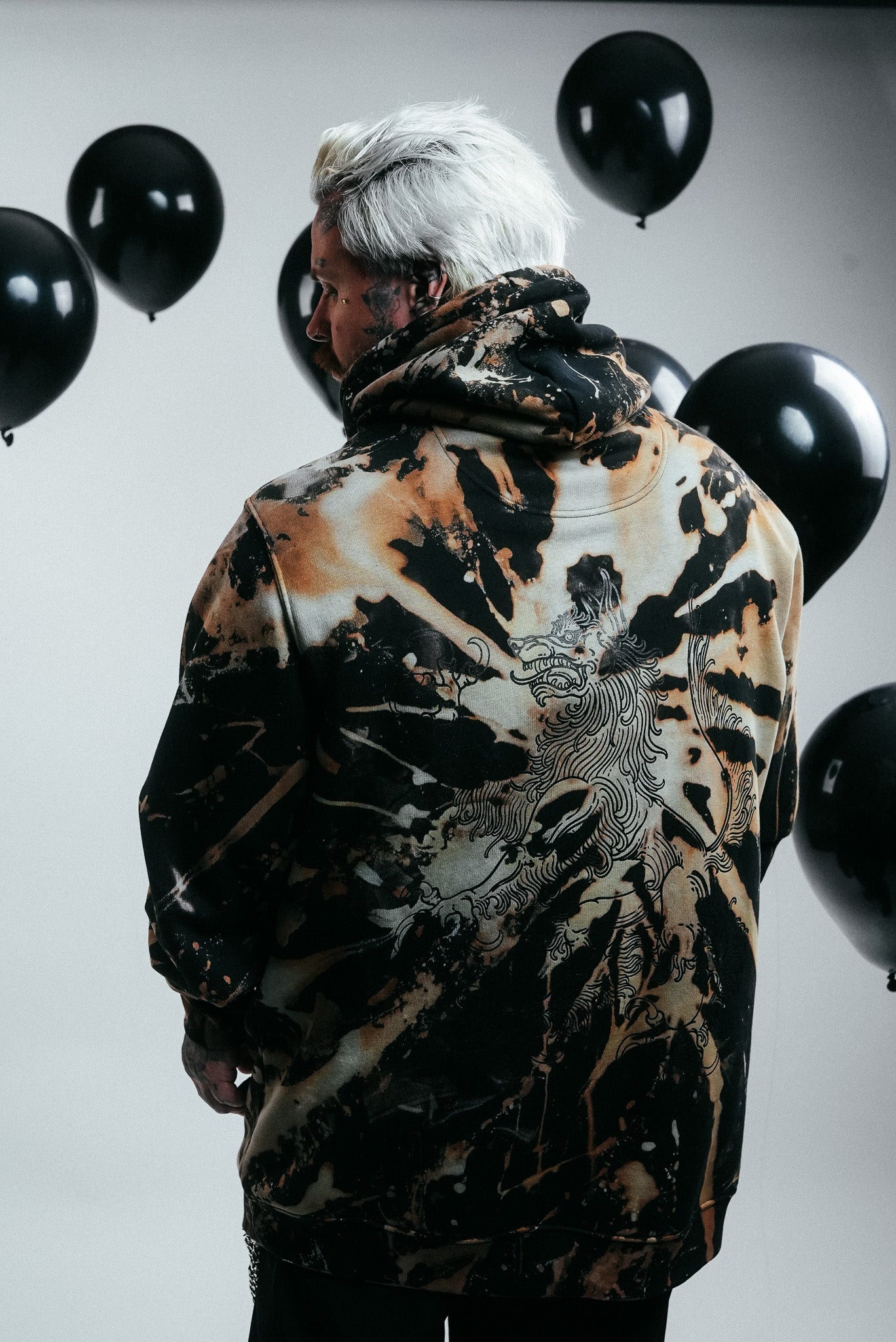 YH BLEACHED RUST HOODIE