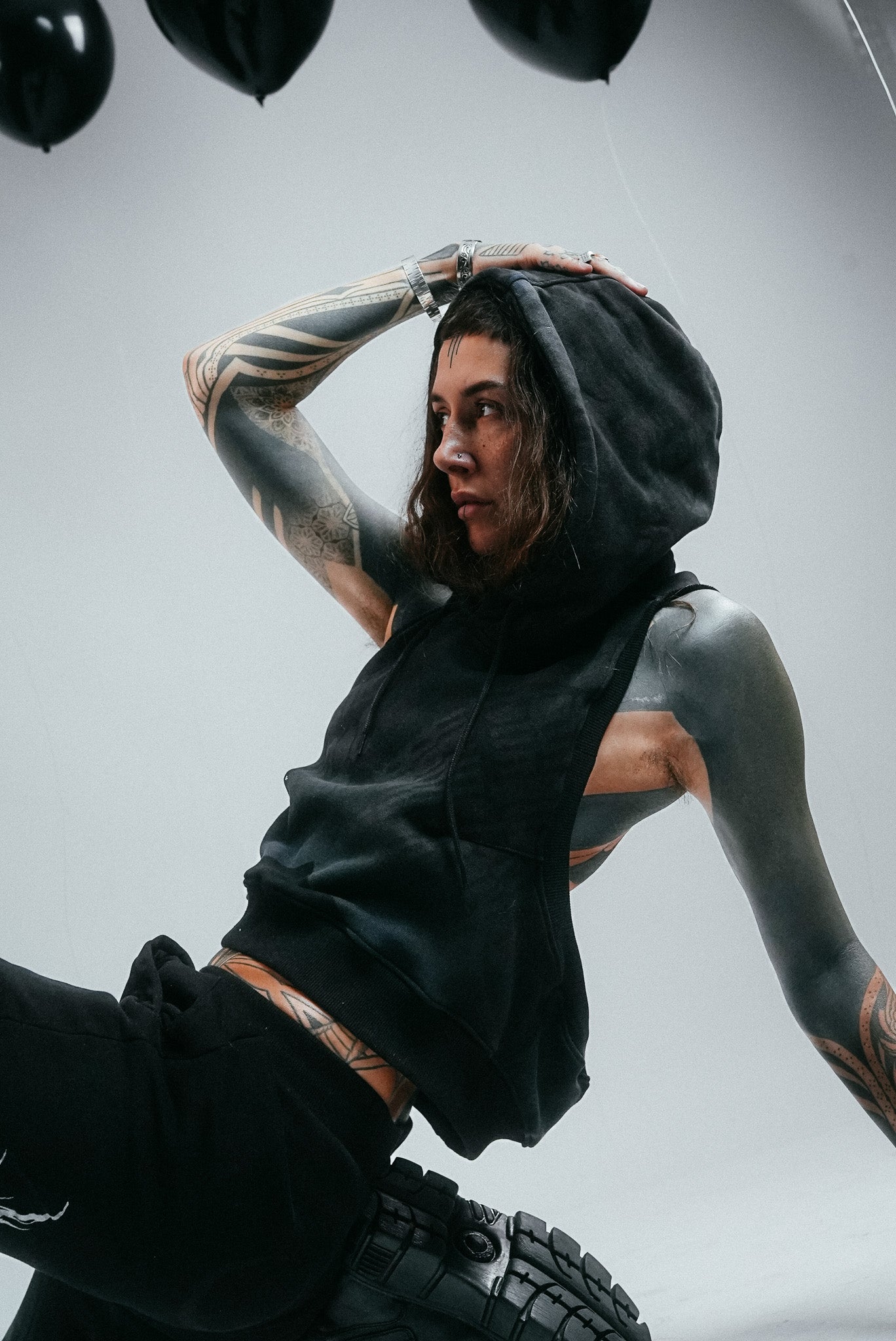Backflash Hoodie Crop Top