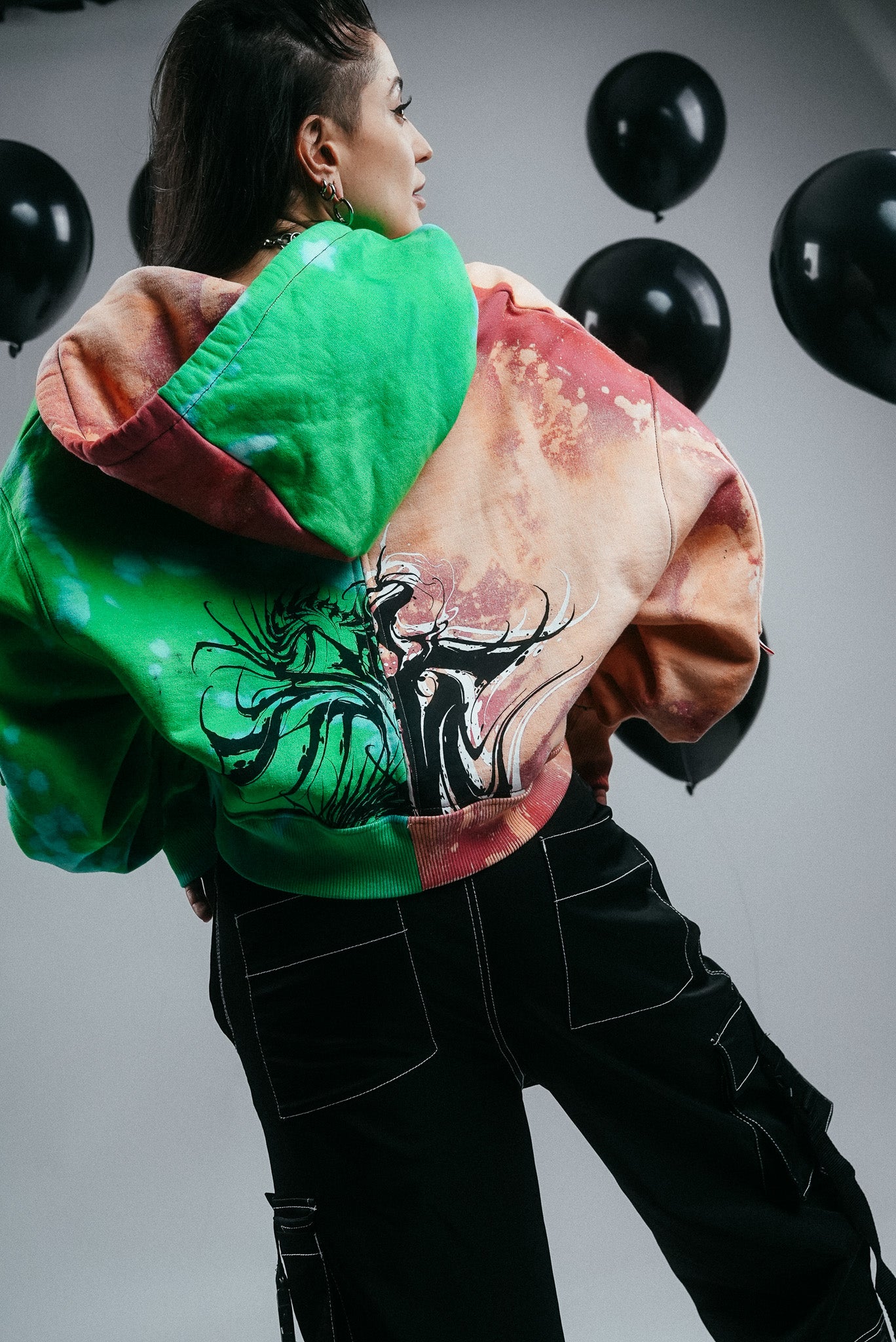 Mi Parti - Sleeve Pocket Crop Jacket