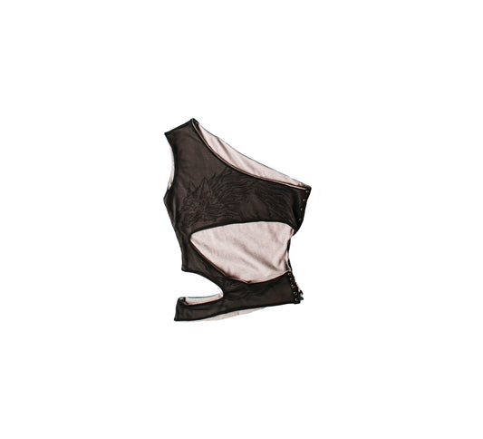 Asymmetrical Cut-Out Top der Grimm
