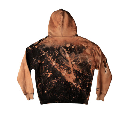 Crossed shoulder hoodie