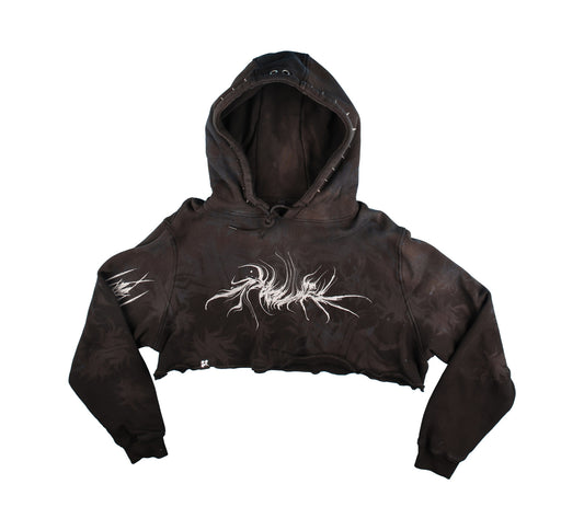DARK BLEACHED SPIKED HOODIE