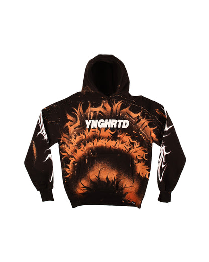 Custom Bleached YUMA Hoodie by @kirsten.tattoo