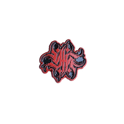 Younghearted Ambigram Pin – Black and Red