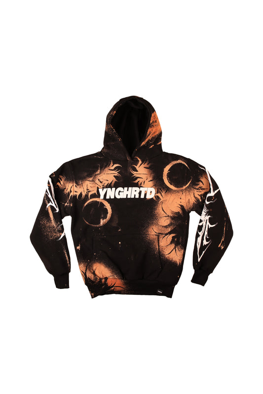 Custom Bleached YUMA Hoodie by @kirsten.tattoo