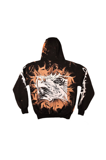 Custom Bleached YUMA Hoodie by @kirsten.tattoo