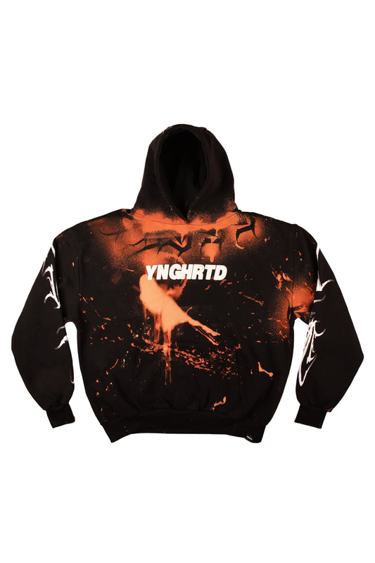 Custom Bleached YUMA Hoodie by @kirsten.tattoo