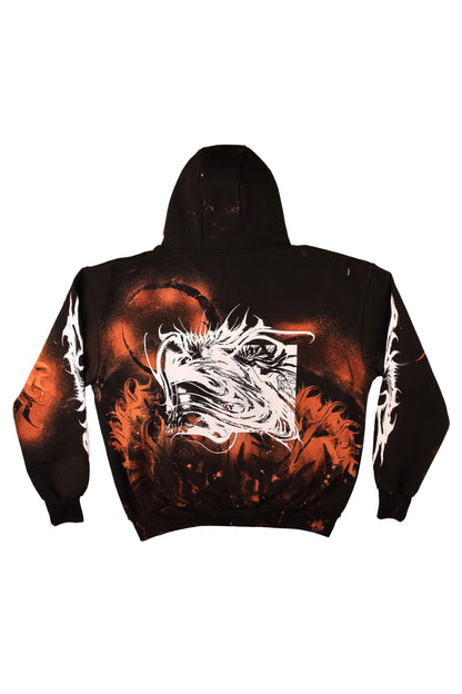 Custom Bleached YUMA Hoodie by @kirsten.tattoo