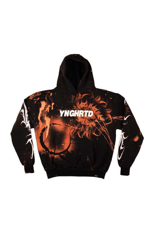 Custom Bleached YUMA Hoodie by @kirsten.tattoo