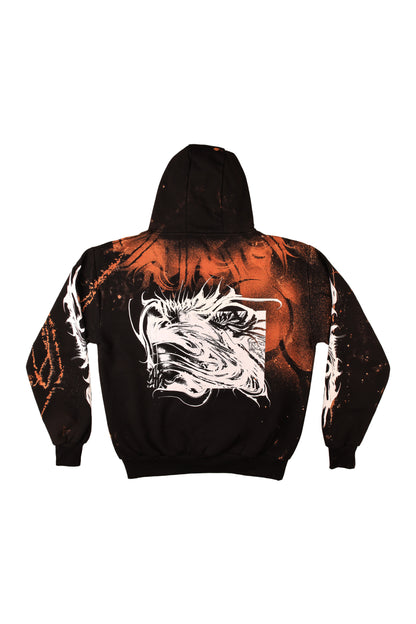 Custom Bleached YUMA Hoodie by @kirsten.tattoo