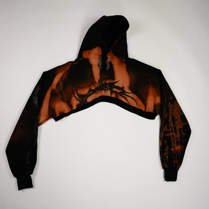 CROP HOODIE WITH CHAINS by Mademoiselle Opossum