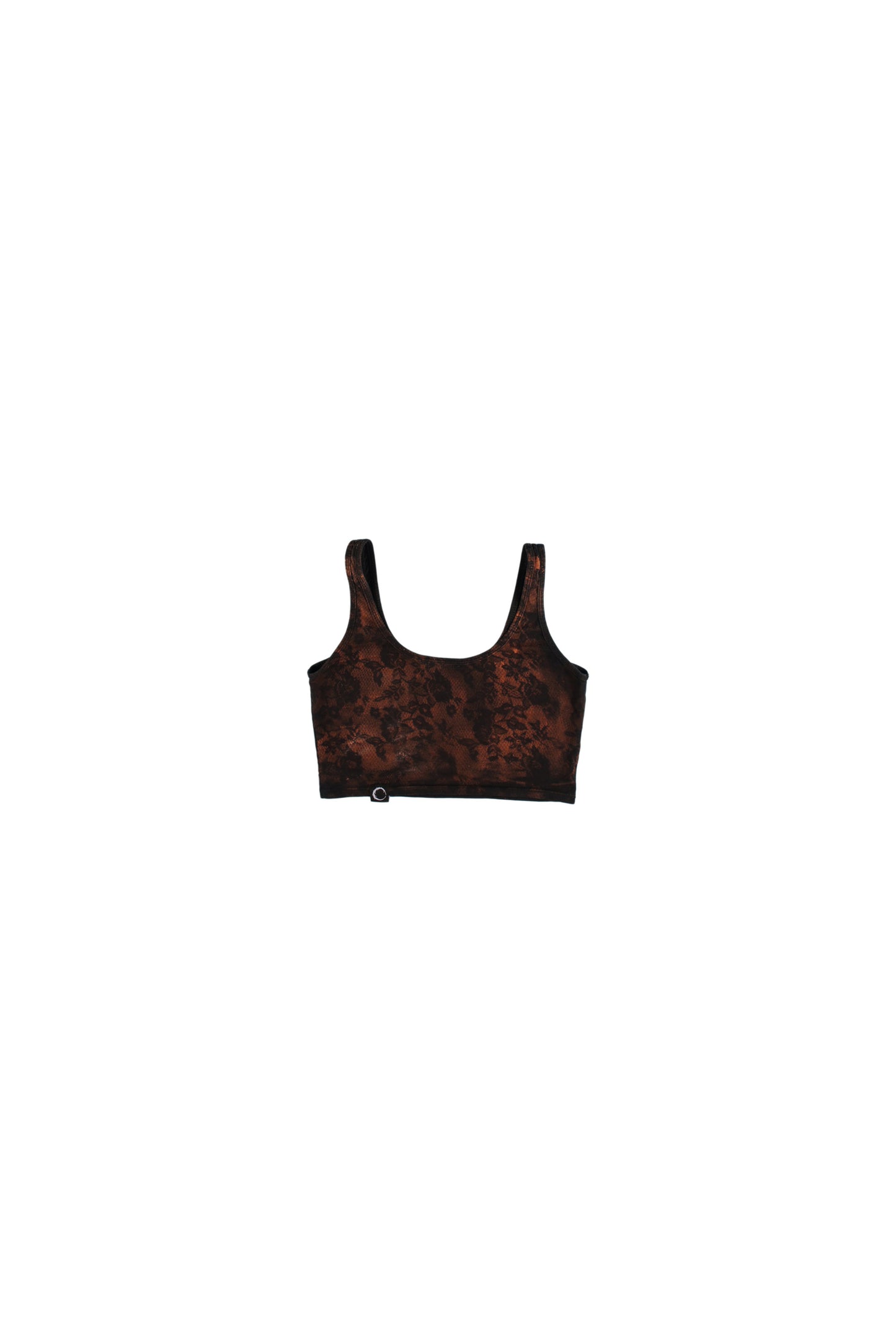 Clemm Lace-Bleached Cropped Tank Top