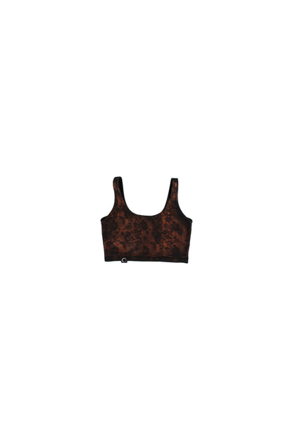 Clemm Lace-Bleached Cropped Tank Top