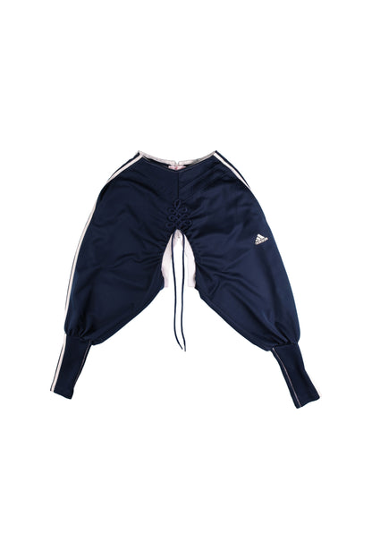 Upcycled Tracksuit Super-Cropped Jacket