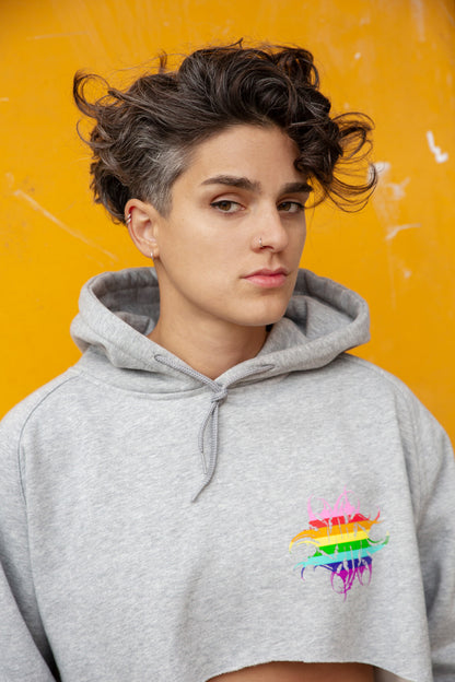 TMM LOVE IS LOVE CROP HOODIE