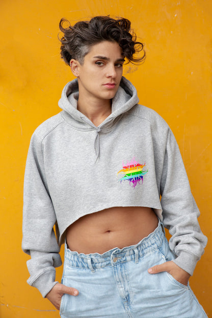 TMM LOVE IS LOVE CROP HOODIE