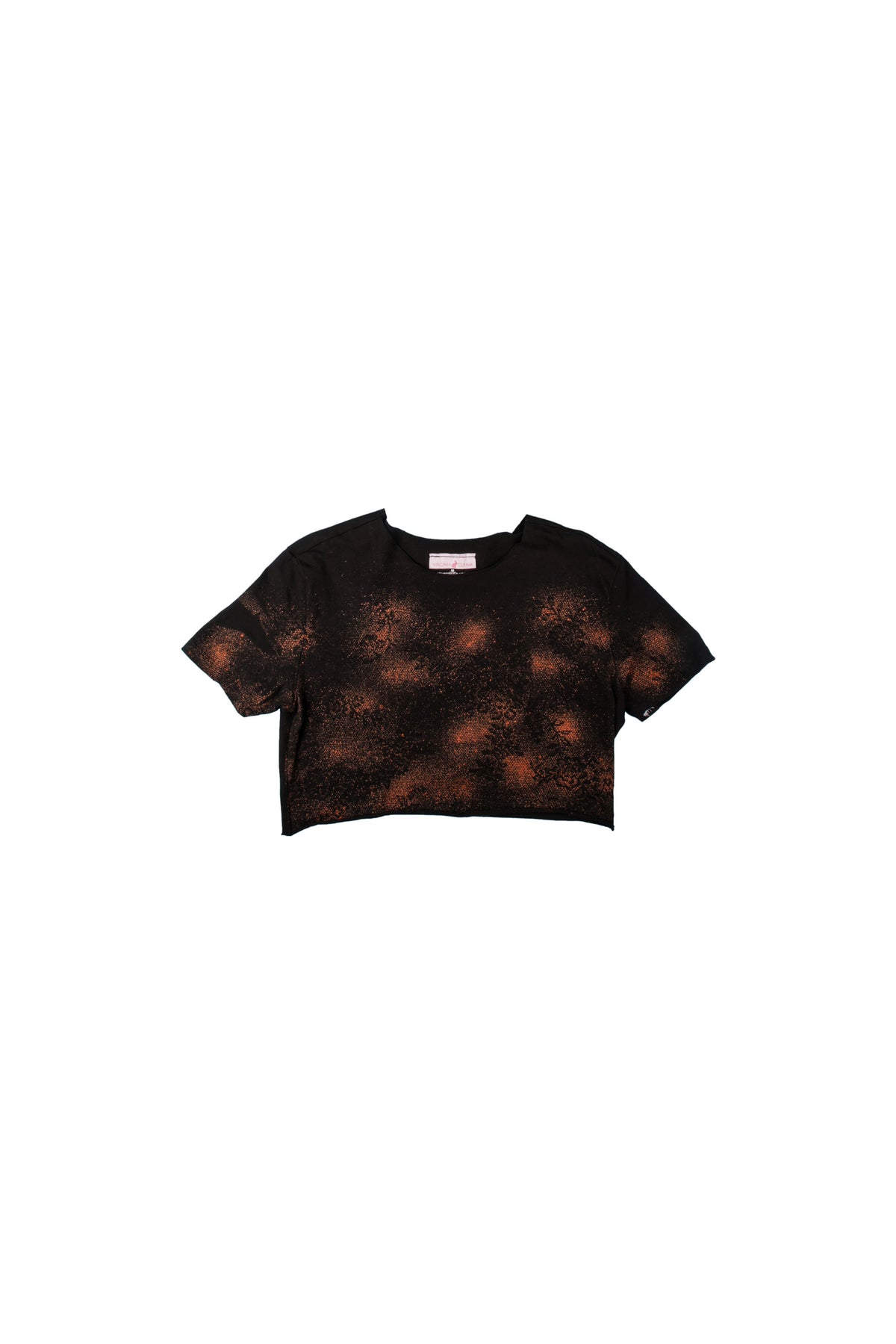 Bleached Lace Print Crop Top & Mini Skirt Set