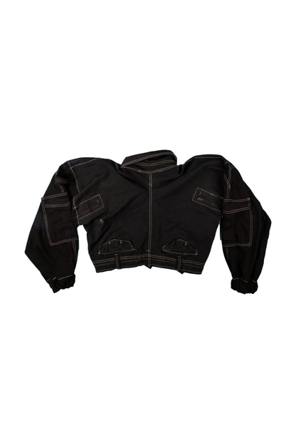 Upcycled Trouser Cropped Jacket