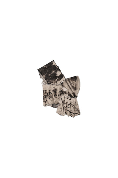 One-Shoulder Bleached Denim Top