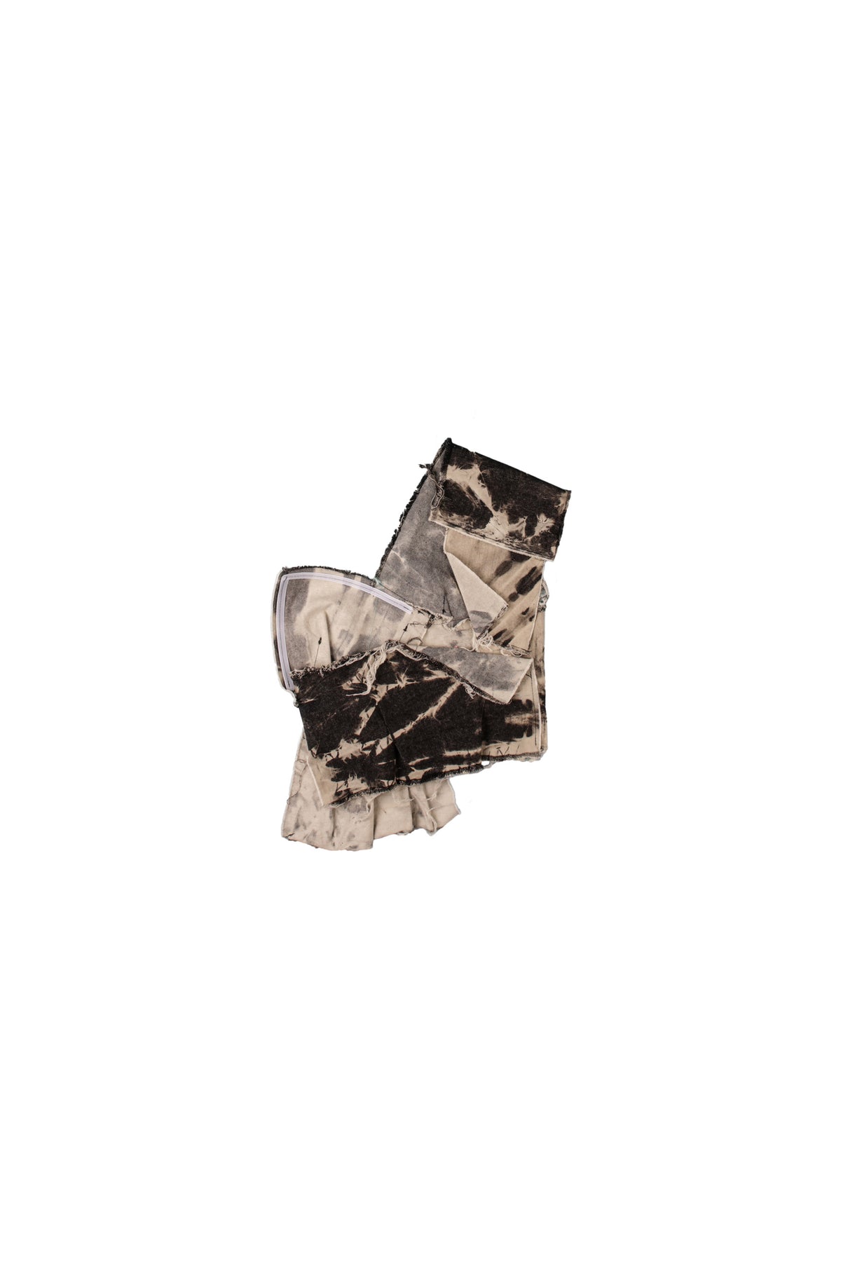One-Shoulder Bleached Denim Top