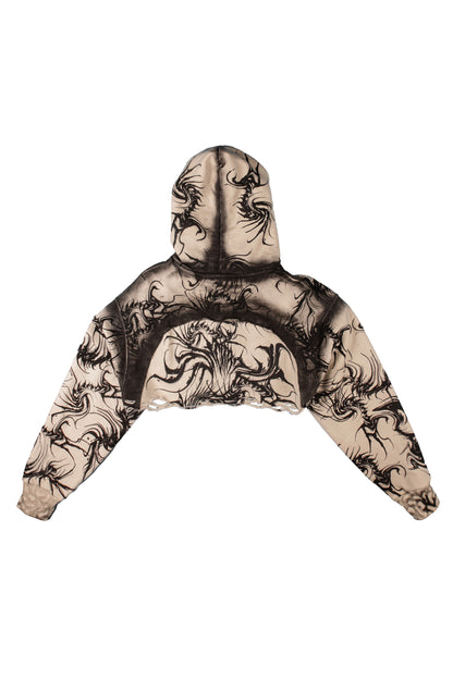 “Emetreo” cropped hoodie