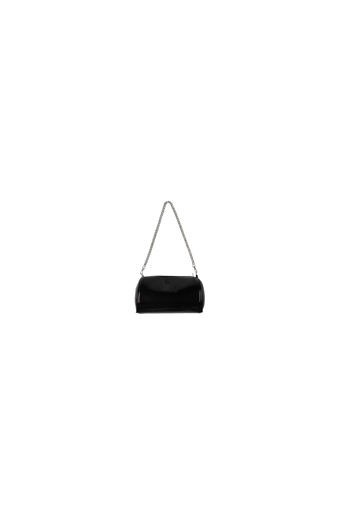 Shiny Black Mini Duffel Bag