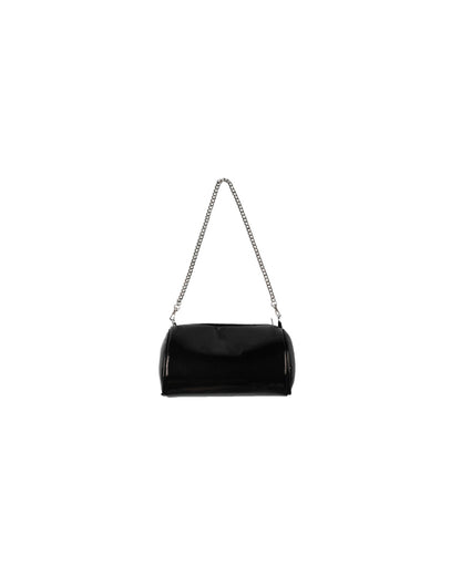 Shiny Black Mini Duffel Bag