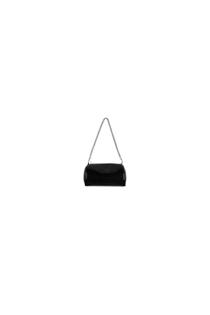 Shiny Black Mini Duffel Bag