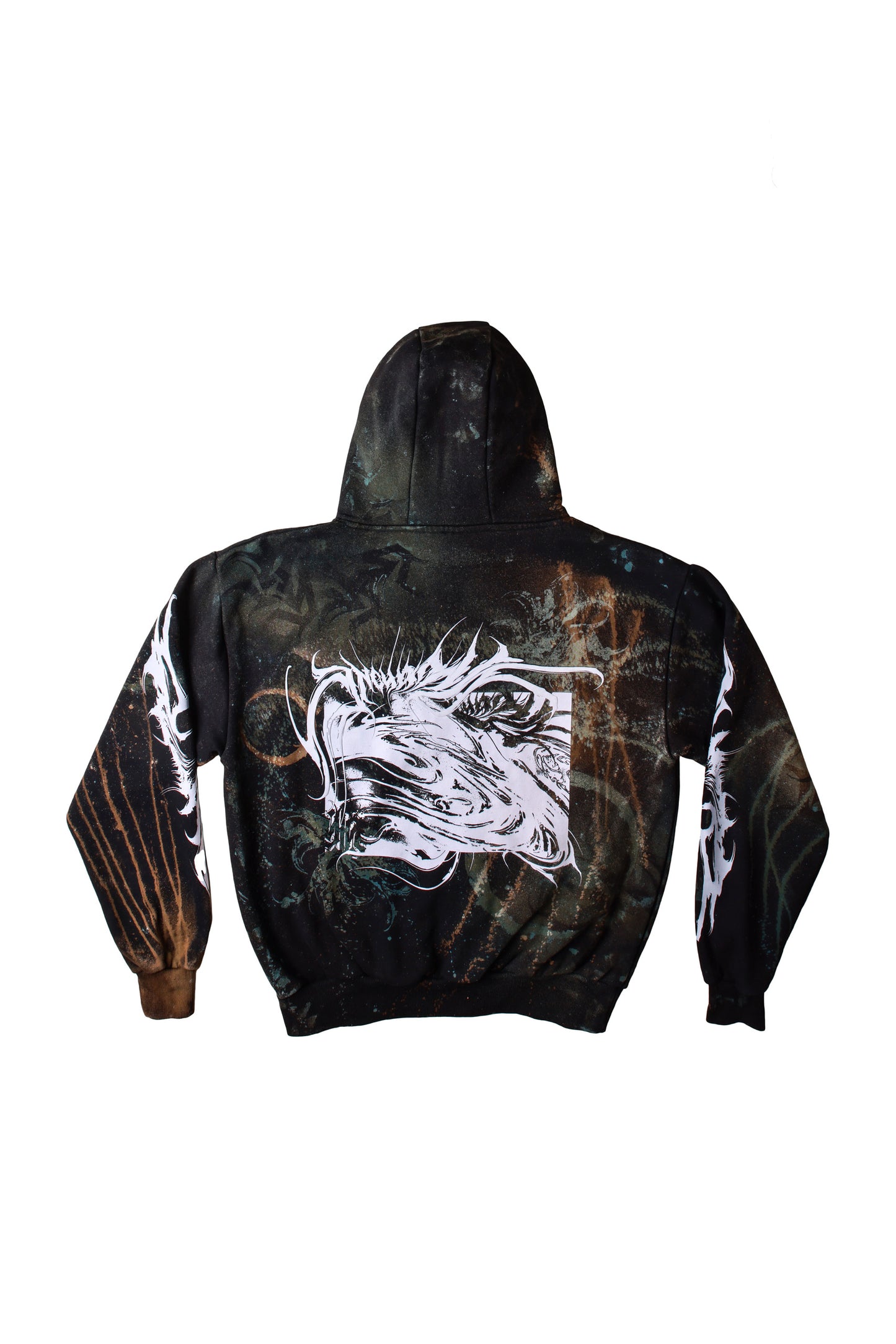 Custom Bleached YUMA Hoodie by @kirsten.tattoo