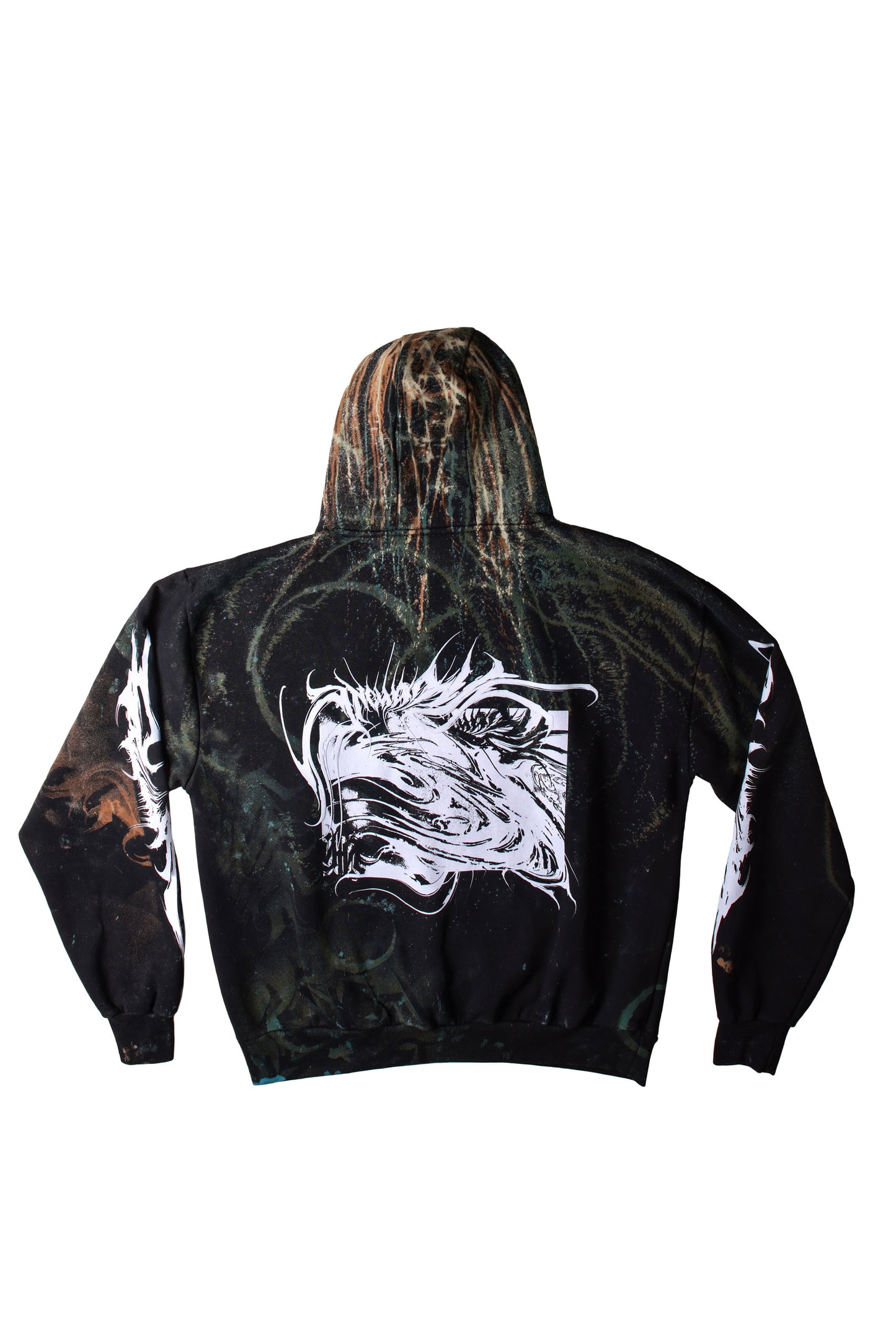 Custom Bleached YUMA Hoodie by @kirsten.tattoo