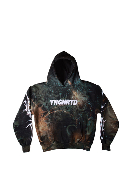 Custom Bleached YUMA Hoodie by @kirsten.tattoo