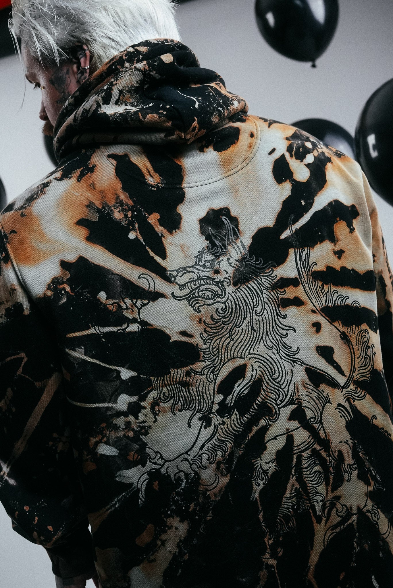 YH BLEACHED RUST HOODIE