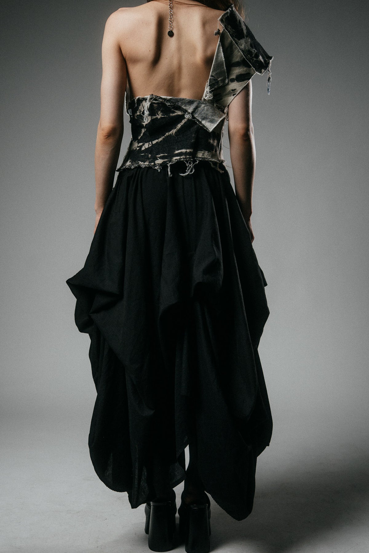 Asymmetrical Upcycled Mattress Cover Skirt