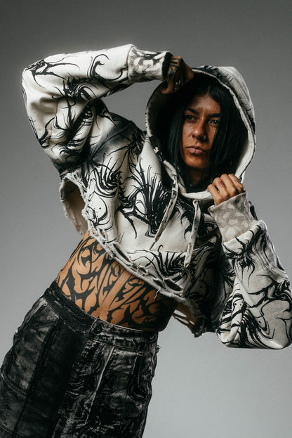 “Emetreo” cropped hoodie
