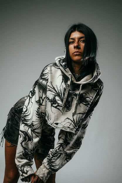 “Emetreo” cropped hoodie